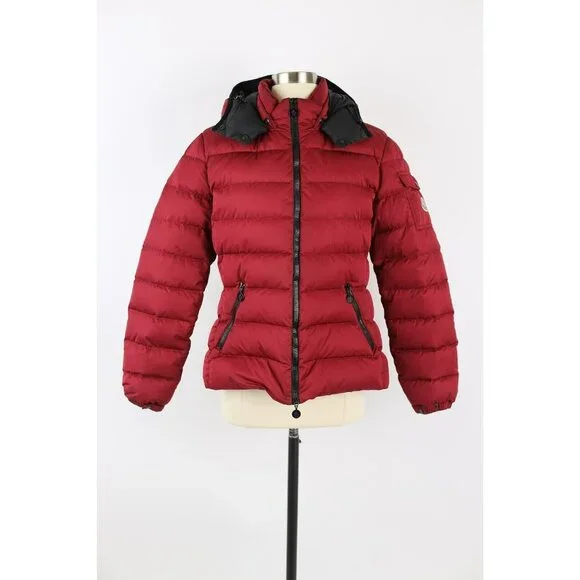 Moncler Badymat Guibbotto Down Puffer Jacket w/ Removable Hood SZ 4/XL Red